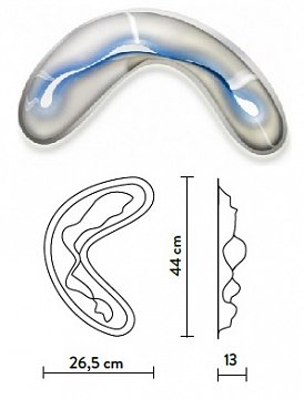  Бра  l 37,5, w22.5, d12cm, 15Вт Led 220Vac/12Vdc - 1200 lm, 2700K, 0,5кг, IP20, lentilflex, нержавеющая сталь, цвет Sky